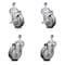 Service Caster 4 Inch Gray Polyurethane Wheel Swivel 1/2 Inch Threaded Stem Caster Brakes, 2PK SCC-TS20S414-PPUB-TLB-121315-2-S-2 - alternate 1